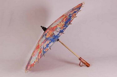 Japanse parasol in bedrukte zijde